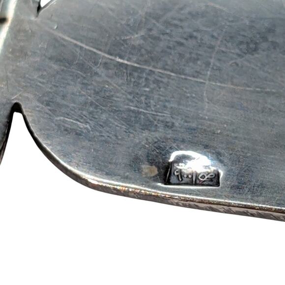 VTG 925 Sterling Silver Egyptian Hieroglyphics Cartouche Pendant 15" Necklace - Picture 7 of 10